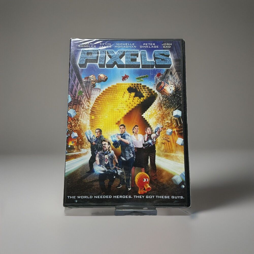 Pixels DVD Adam Sandler Kevin James Pac-Man Donkey Kong Brand New Sealed